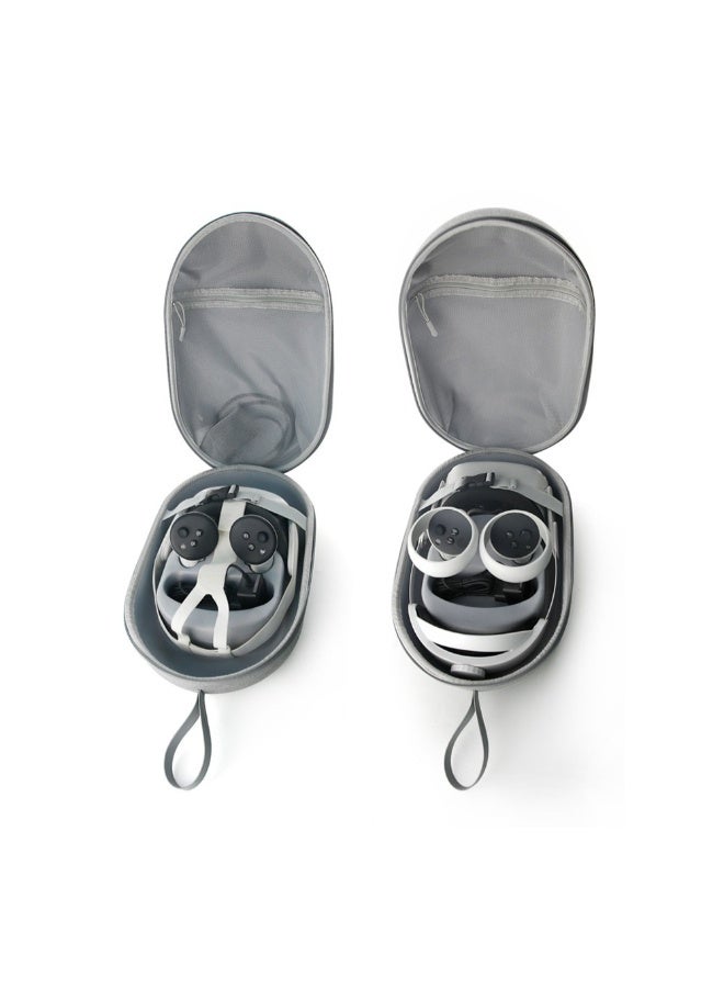 DOBE Hard Carrying Case Compatible with Meta Quest 3S/Quest 3/Oculus Quest 2/VP/Pico4, Accessories VR Gaming Headset with Elite Strap, Touch Controllers, Ultra-Sleek Design for Travel Storage, Gray - Image 2